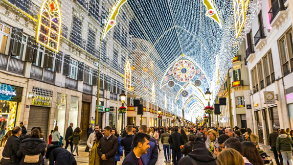 Málaga Weihnachtsbeleuchtung